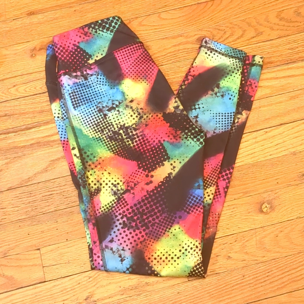 Vibrant Leggings Sz Small GUC Yoga Workout